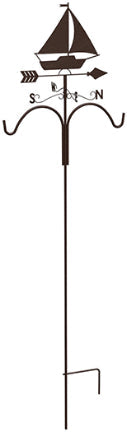 SAILBOAT WEATHVANE  SHEPARD HOOK 78IN