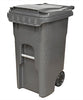 Otto 1445BLK-TV Plastic Trash Can with Lid, Black, 45 Gallon