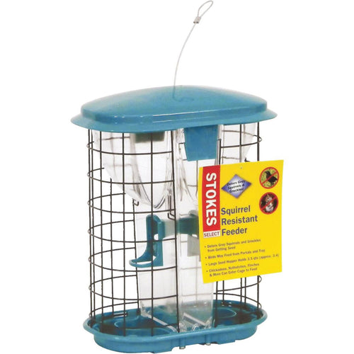 Squirrel-X Squirrel Resistant Teal Plastic Wire Cage Bird Feeder