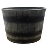 Gardener Select® Whiskey Barrel Planter - 14in Diam x 9.5in H - Barn Wood Grey with Black Bands