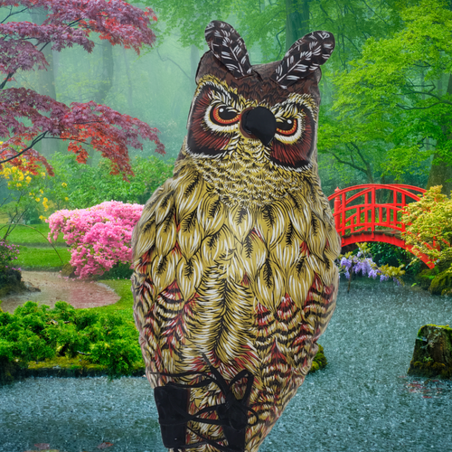 Dalen  Inflatable Owl - 24 Natural Enemy Scarecrow to Deter Birds