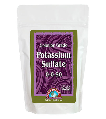 Down To Earth Potassium Sulfate 0-0-50 OMRI Organic Solution Grade