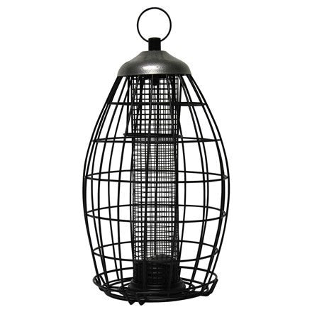 Heath The Protector Mixed Seed Bird Feeder Black Pewter