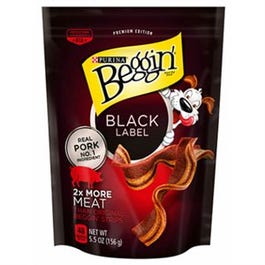 Dog Treats, Beggin Black Label Pork, 5.5-oz.