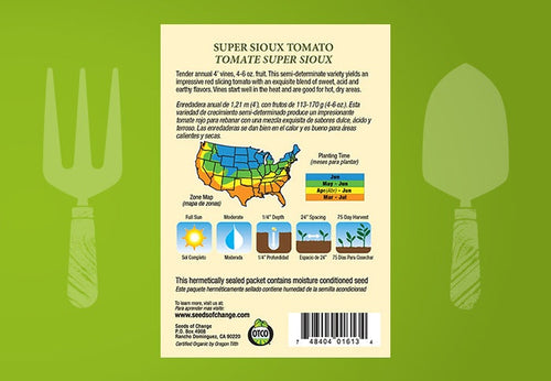 SEEDS OF CHANGE™ ORGANIC SUPER SIOUX TOMATO SEEDS
