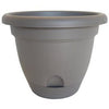 Lucca Planter, Plastic, Self-Watering, Peppercorn Dark Brown, 6-In.