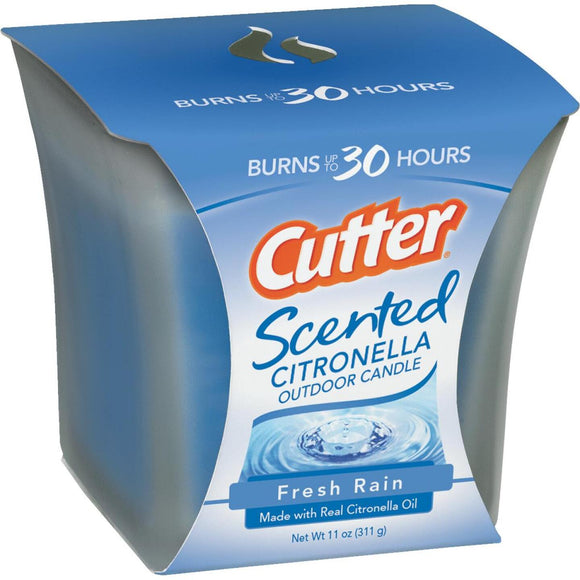 Cutter 11 Oz. 1-Wick Fresh Rain Scented Citronella Candle