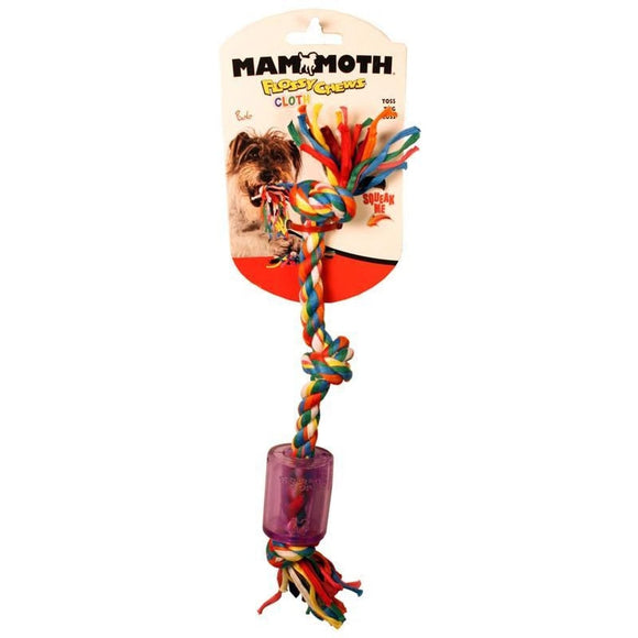 MAMMOTH CLOTH SQUEAKY 3 KNOT TUG